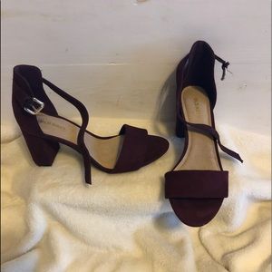 Maroon Strap Heels !!